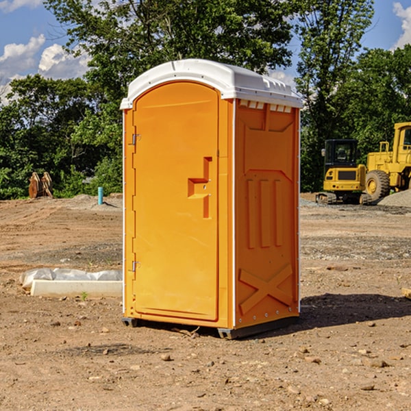 can i customize the exterior of the portable restrooms with my event logo or branding in White Bird ID